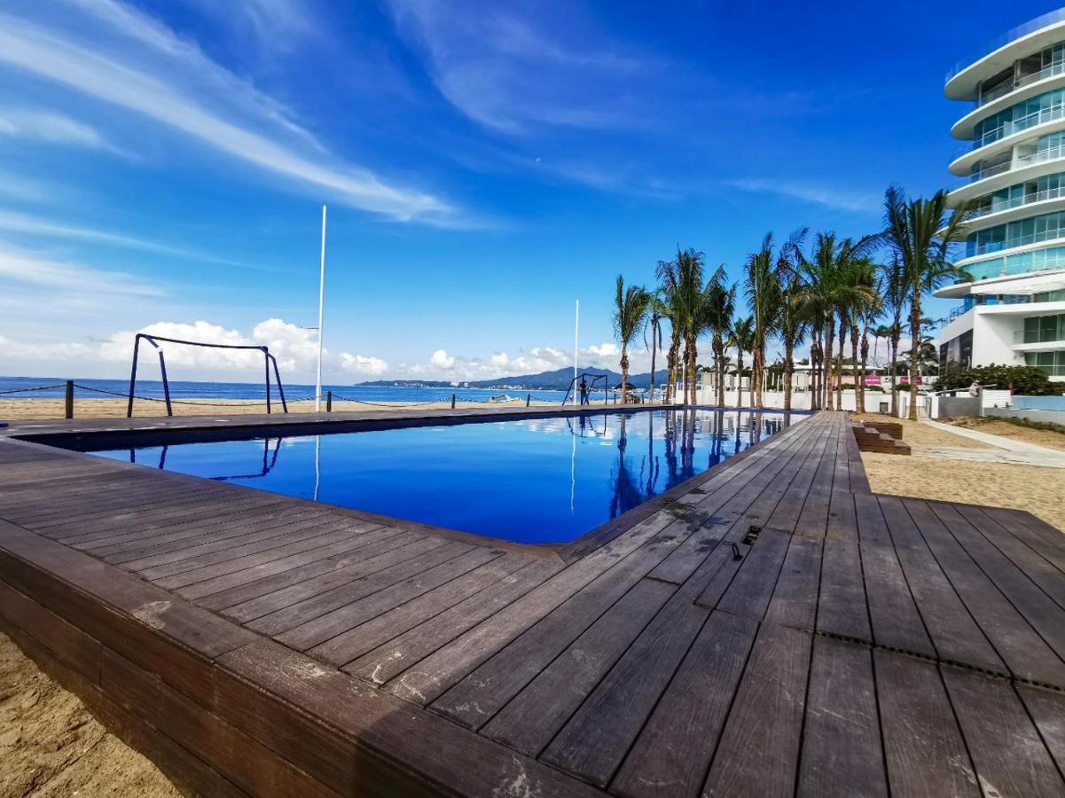 Nuevo Aria Ocean Departamento Moderno Frente Al Mar Lägenhet Nuevo Vallarta Exteriör bild
